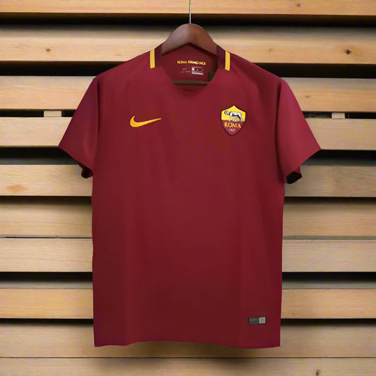 17 - 18 Roma Home Soccer Jersey - SoccerSphere