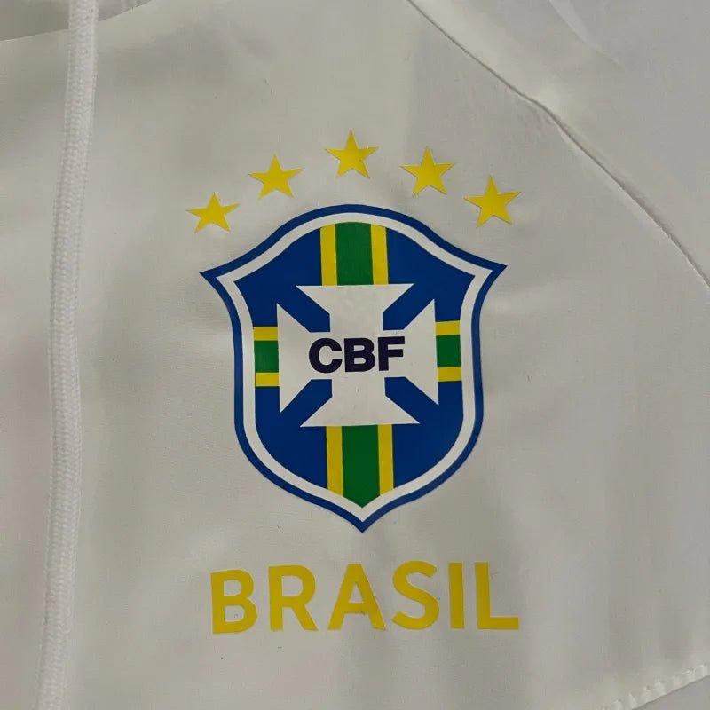 2024 Brazil Windbreaker White - SoccerSphere