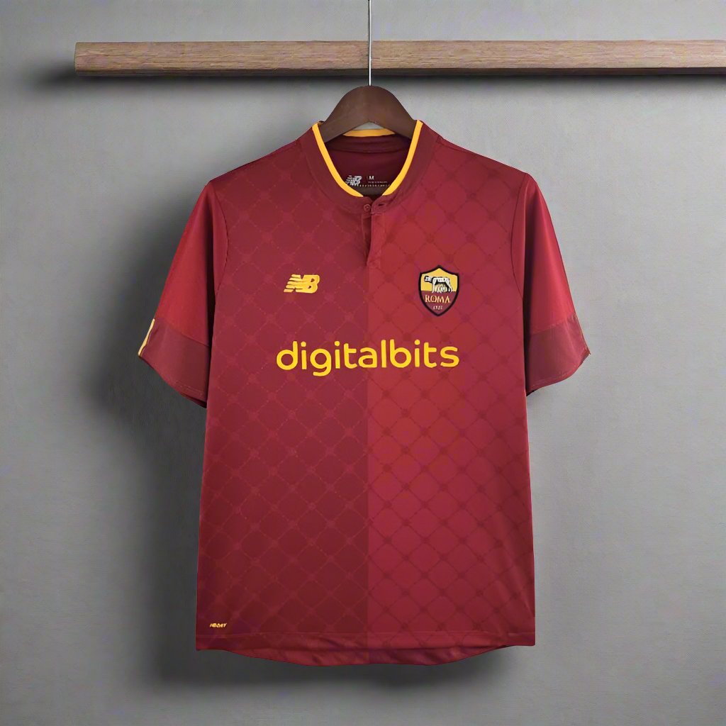 22 - 23 Roma Soccer Jersey Home - SoccerSphere