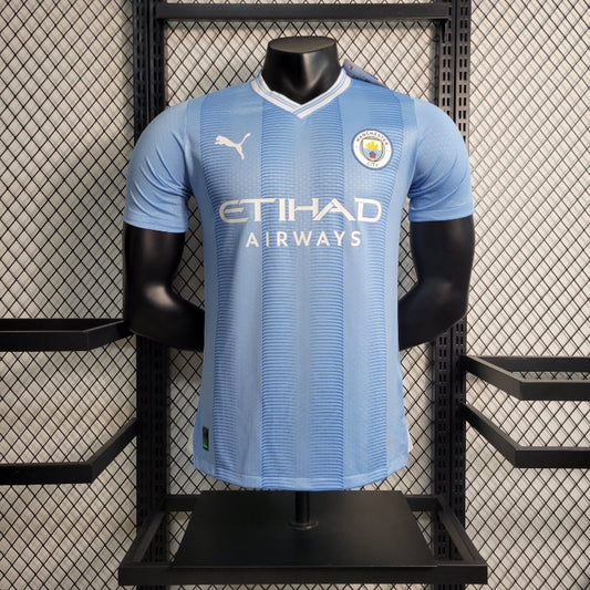 23 - 24 Player Manchester C Soccer Jersey Home - SoccerSphere