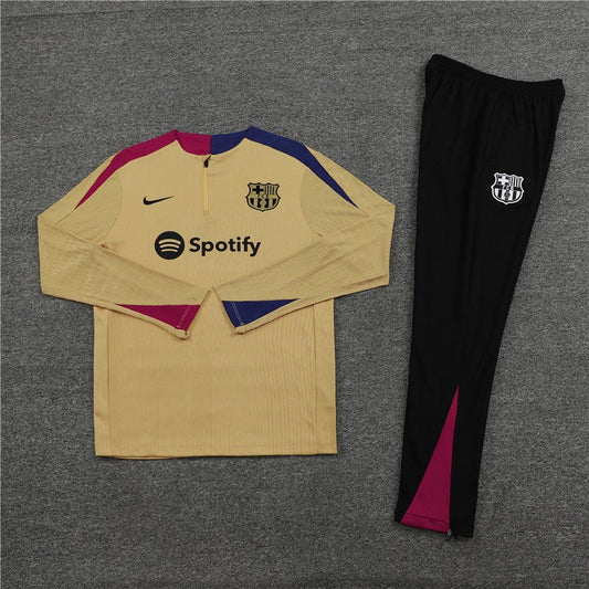 25 Gold training tracksuit Fc Barcelona player version - SoccerSphere