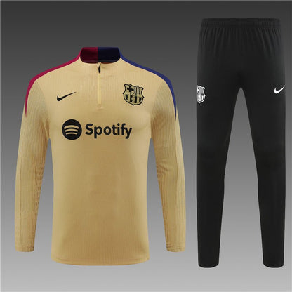 25 Gold training tracksuit Fc Barcelona player version - SoccerSphere