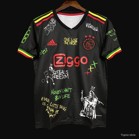 Retro 21/22 Ajax Third Black One Love Edition Jersey - SoccerSphere