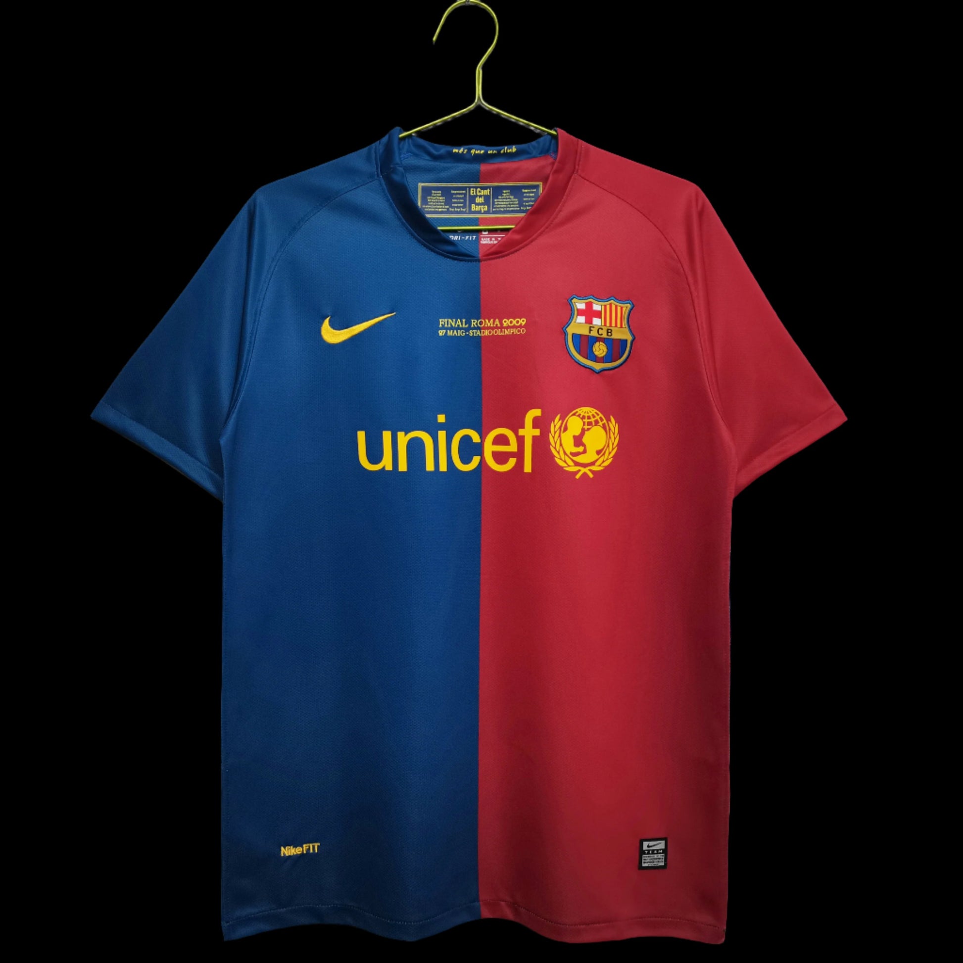 Retro 2008-09 Long Sleeve Barcelona UEFA Champions League Soccer Jersey Home - SoccerSphere