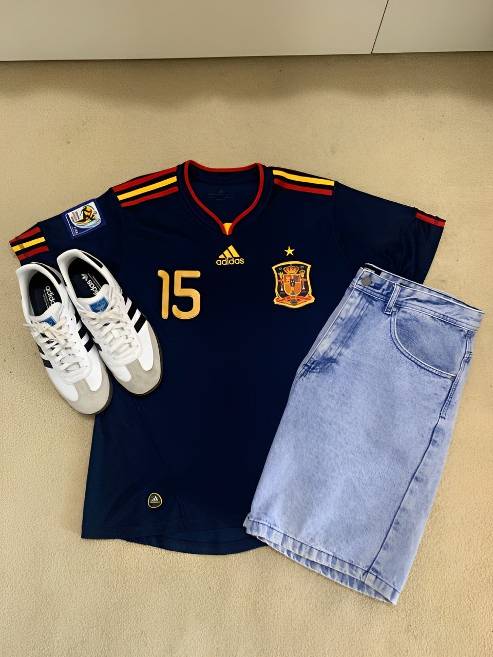 Retro 2010 Long Sleeve Spain Soccer Jersey Away - SoccerSphere