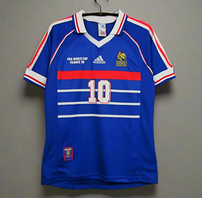 Retro 1998 France home jersey, free shipping - SoccerSphere