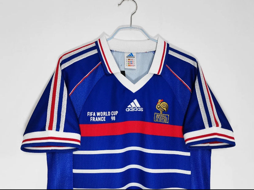 Retro 1998 France home jersey, free shipping - SoccerSphere