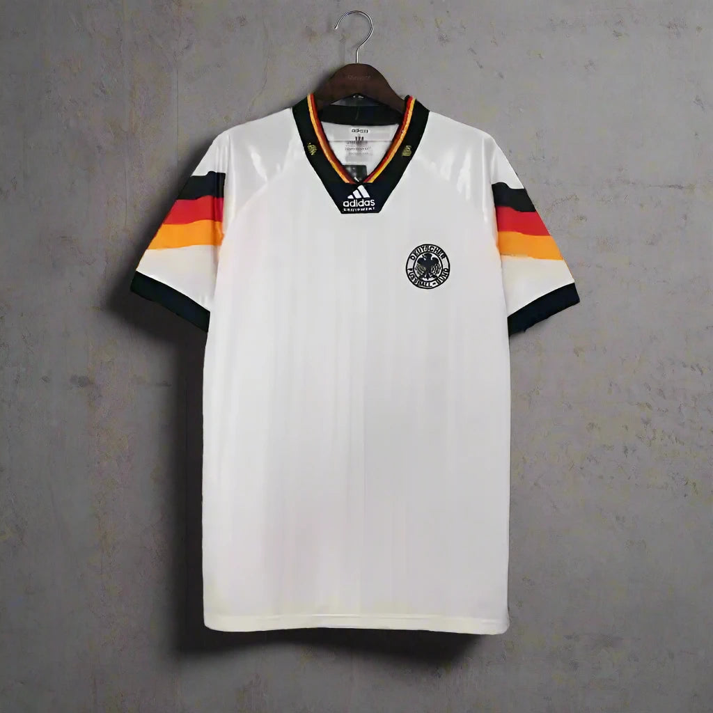 Retro 1992 Germany Soccer Jersey Home - SoccerSphere