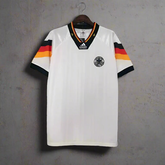 Retro 1992 Germany Soccer Jersey Home - SoccerSphere