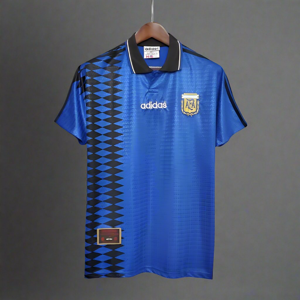 Retro 1994 Argentina Soccer Jersey Away - SoccerSphere