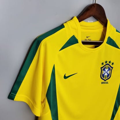 Retro 2002 Brazil Soccer Jersey Home - SoccerSphere