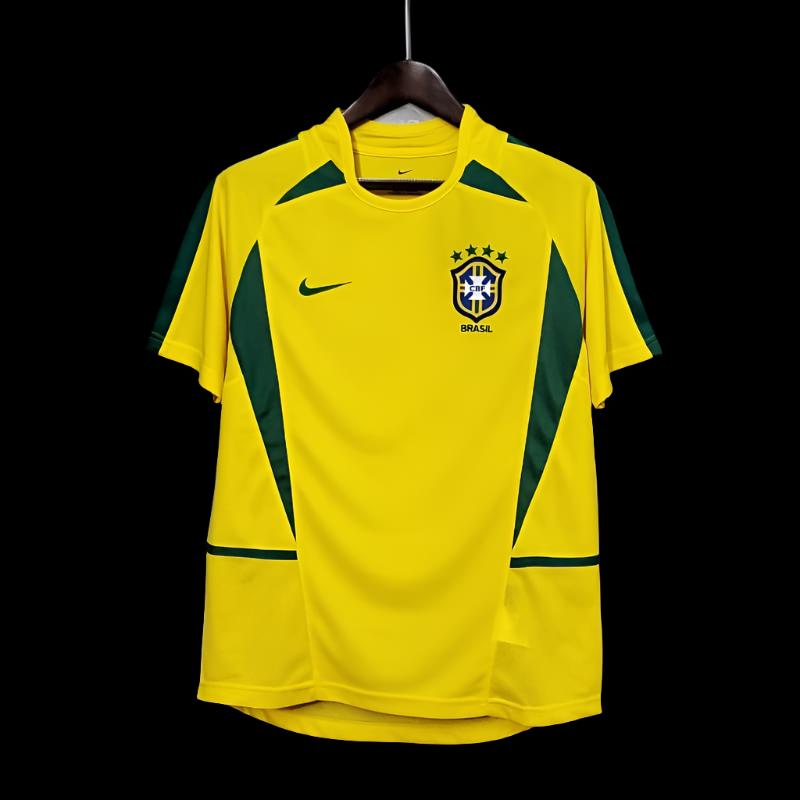 Retro 2002 Brazil Soccer Jersey Home - SoccerSphere