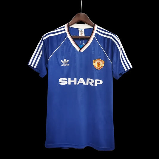 Retro 1988-90 Manchester United Soccer Jersey Away - SoccerSphere