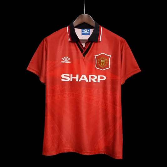 Retro 1994-96 Manchester United Soccer Jersey Home - SoccerSphere