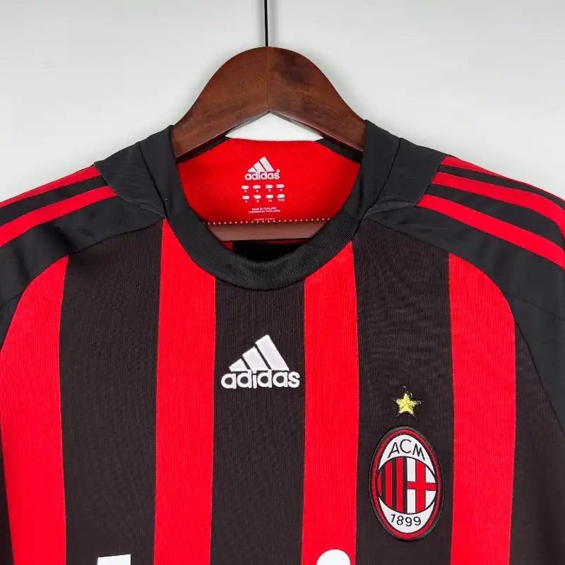 Retro 2008-09 AC Milan Soccer Jersey Home - SoccerSphere