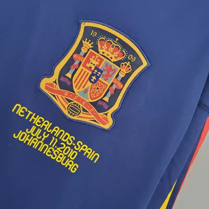 Retro 2010 Long Sleeve Spain Soccer Jersey Away - SoccerSphere