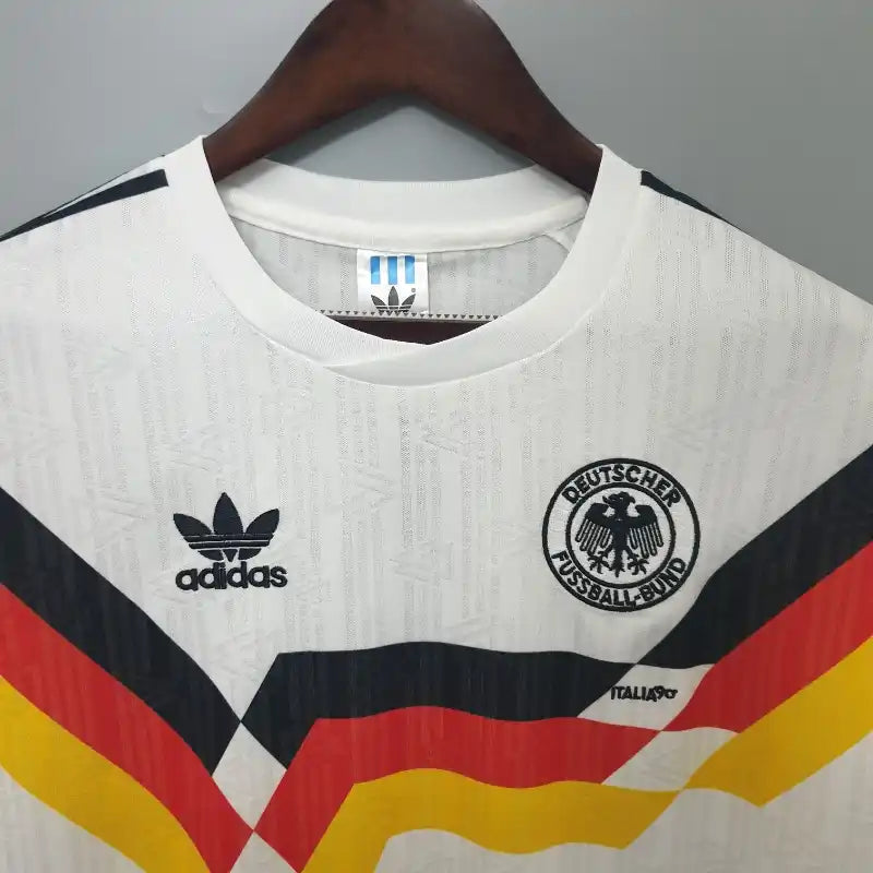 Retro 1990 Germany Soccer Jersey Home - SoccerSphere