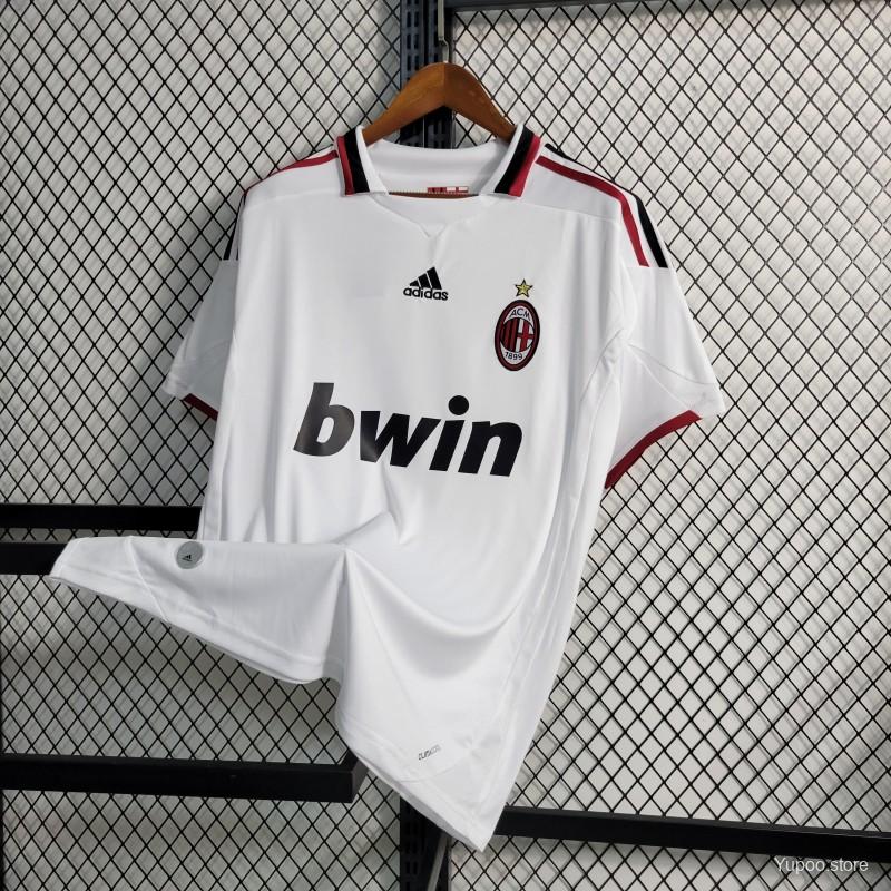 Retro 09/10 AC Milan Away White Jersey - SoccerSphere