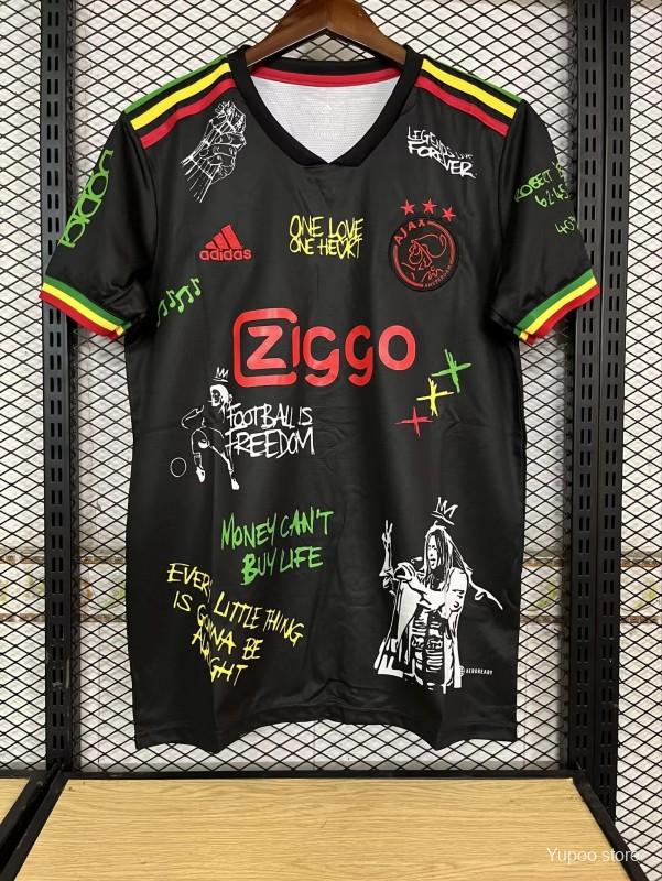 Retro 21/22 Ajax Third Black One Love Edition Jersey - SoccerSphere