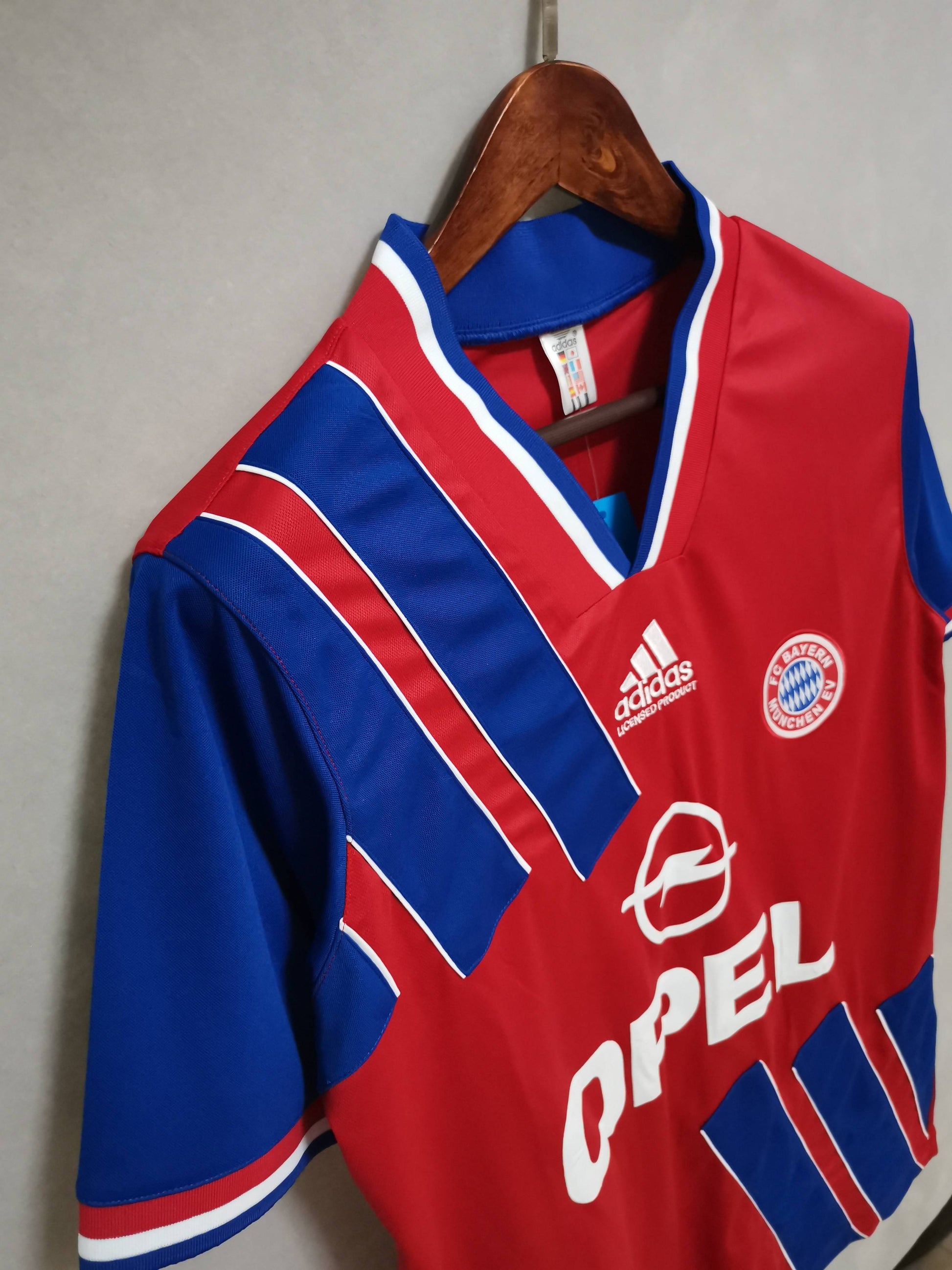 93-94 Bayern Munich home red / blue - SoccerSphere